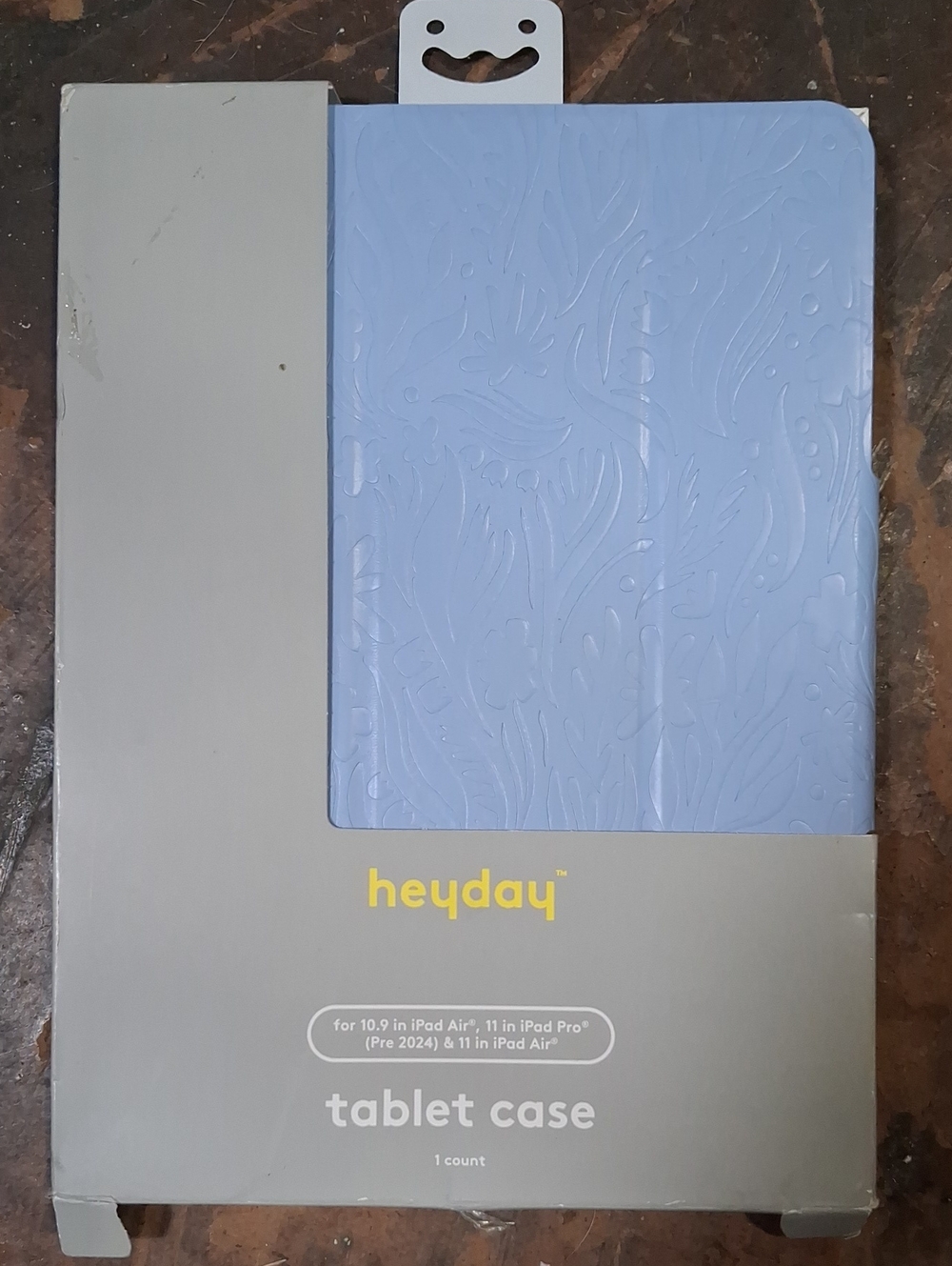 heyday Light Blue Embossed Tablet Folio Case